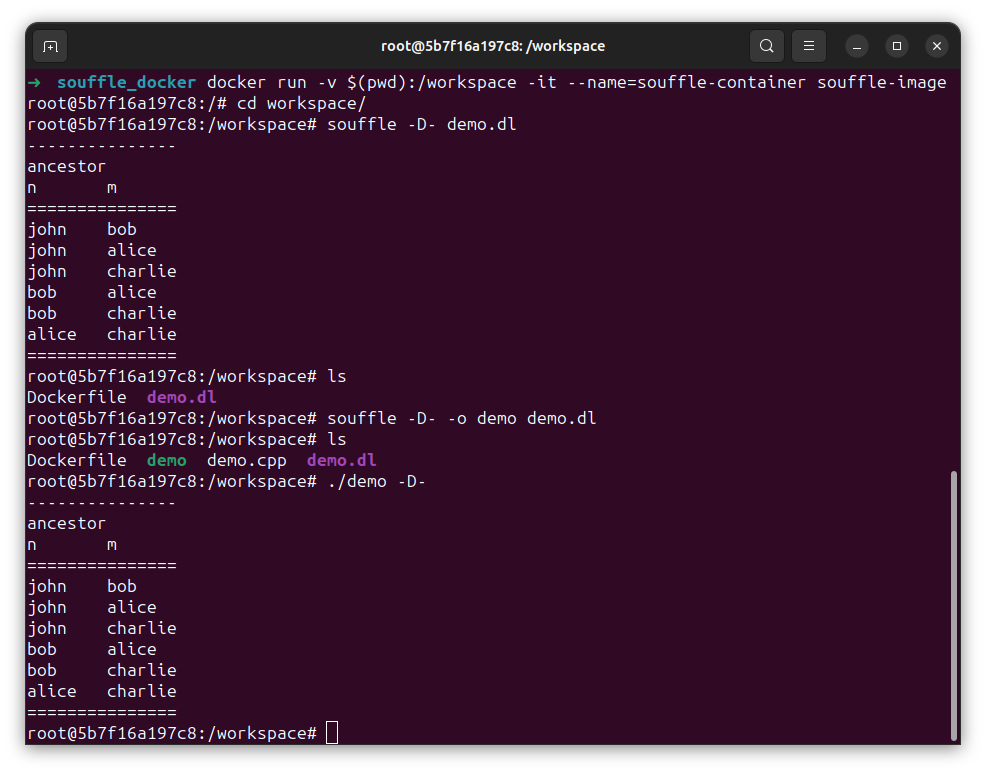 Install Soufflé on Ubuntu using Docker